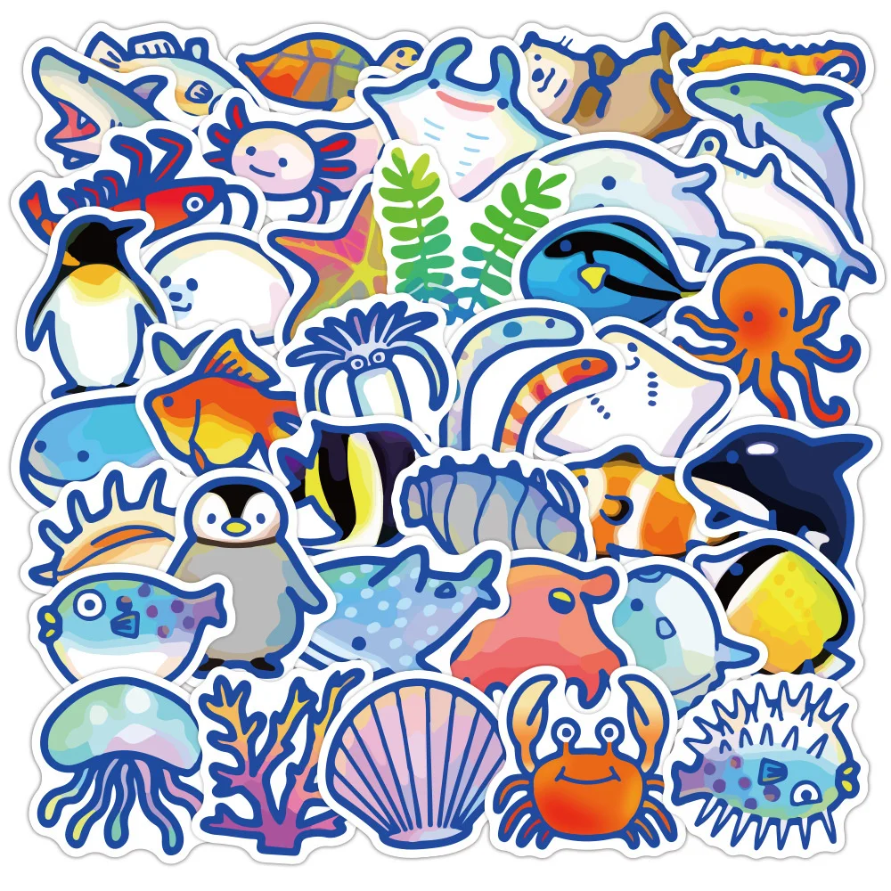 10/30/40PCS Cartoon Aquarium Marine Life Fish And Shrimp Sticker For Kids Toys Luggage Laptop Ipad Skateboard Stickers Wholesale
10/30/40PCS Cartoon Aquarium Marine Life Fish And Shrimp Sticker For Kids Toys Luggage Laptop Ipad Skateboard Stickers Wholesale