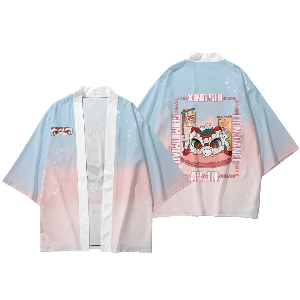 Chinese Gradient Print Kimono Men Women Japanese Streetwear Cardigan Traditional Cosplay Haori Summer Beach Clothes Yukata
Chinese Gradient Print Kimono Men Women Japanese Streetwear Cardigan Traditional Cosplay Haori Summer Beach Clothes Yukata