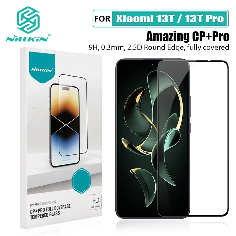 Защитная пленка для экрана Xiaomi 13T Pro NILLKIN CP + Pro/H противовзрывное закаленное стекло