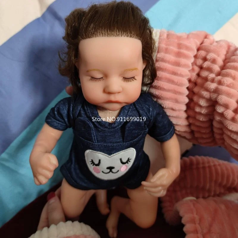 

Кукла реборн 30 см, спящий малыш, новорожденный, реальная мягкая на ощупь, коллекционная искусственная кукла, тело, кукла