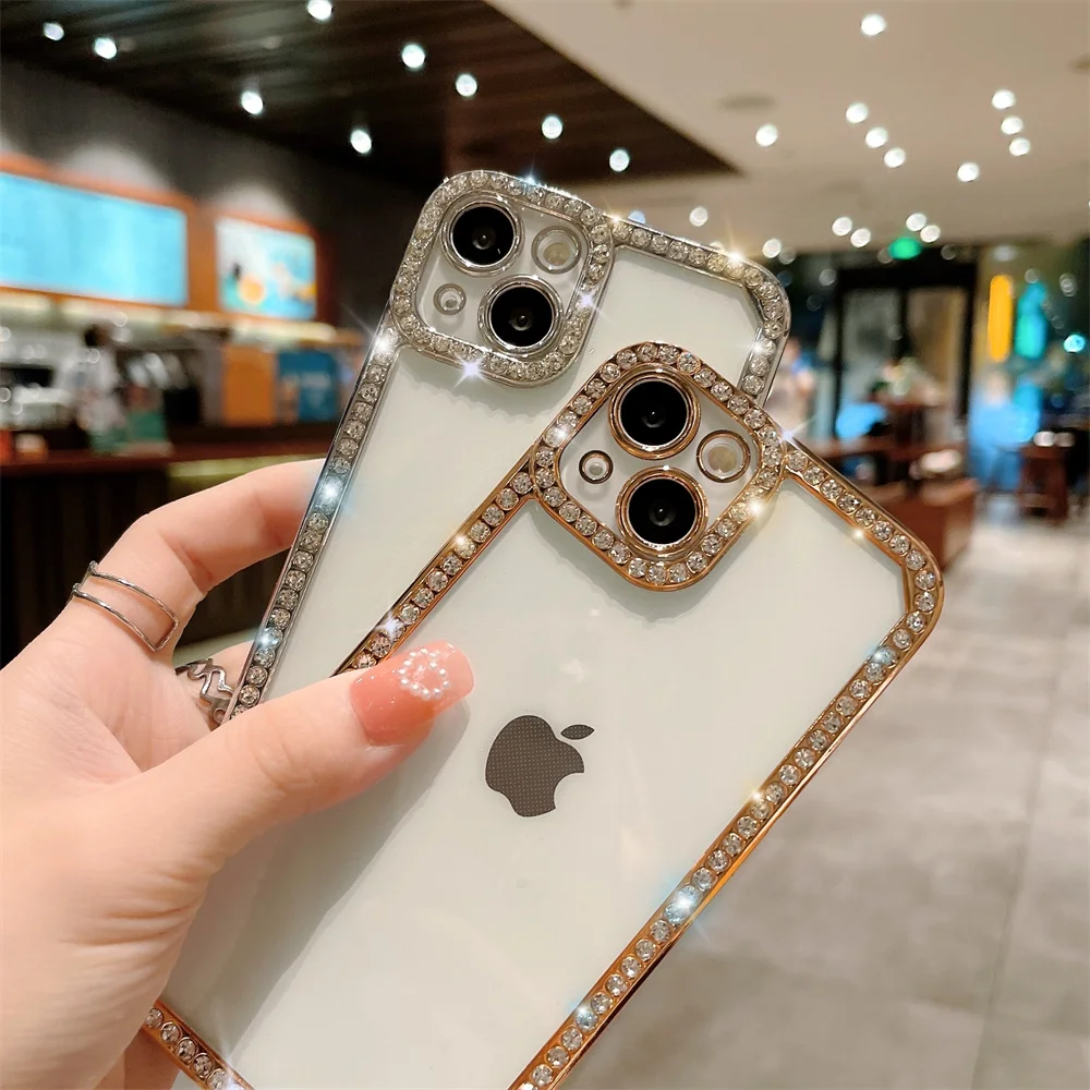 Luxury Crystal Diamond Plating Case for iPhone 13 12 11 Pro Max X Xr Xs Max 8 7 Plus SE 2 Glitter Transparent Shockproof Cover
Luxury Crystal Diamond Plating Case for iPhone 13 12 11 Pro Max X Xr Xs Max 8 7 Plus SE 2 Glitter Transparent Shockproof Cover