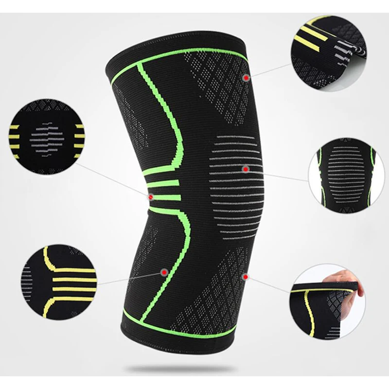 

Спортивный наколенник 1 шт., компрессионная эластичная повязка на колено для мужчин, спортивное снаряжение, фиксатор для баскетбола и волейбола
