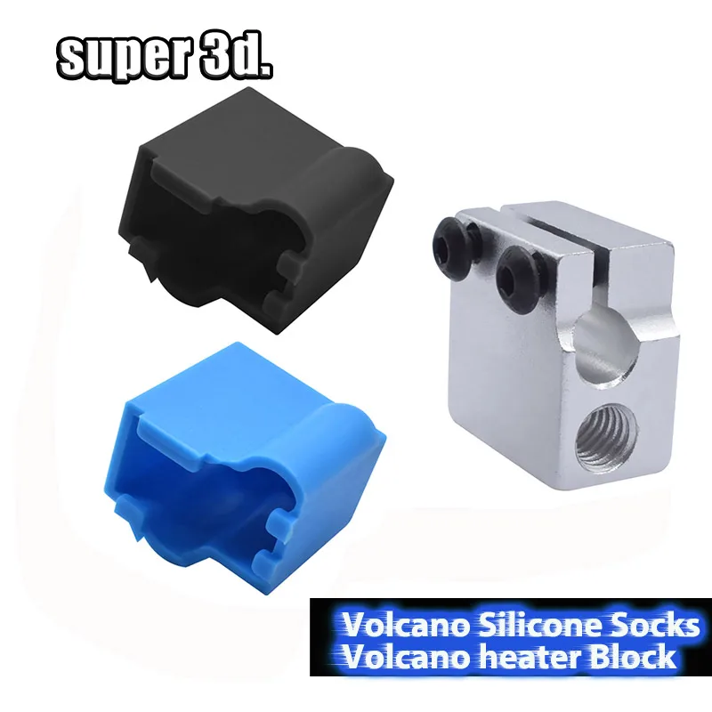3D Printer Parts Volcano Silicone Socks with Heated Aluminium Block for V6 J-head Hotend Extruder Reprap Block Protective Cover
3D Printer Parts Volcano Silicone Socks with Heated Aluminium Block for V6 J-head Hotend Extruder Reprap Block Protective Cover