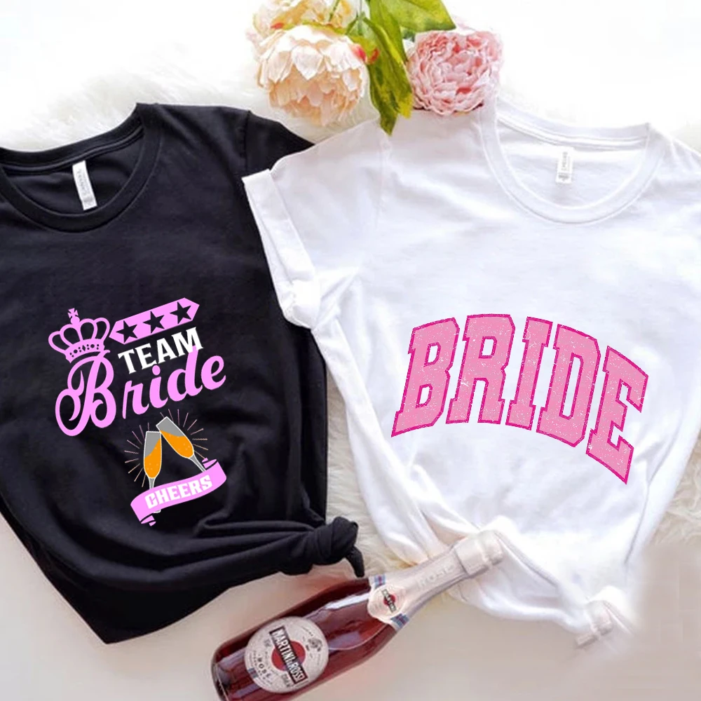 Women Team Bride Squad Tshirt Bridesmaid Shirt Wedding Bachelorette Hen Party T Shirt Bridal Shower Summer Harajuku Tops Tees
Women Team Bride Squad Tshirt Bridesmaid Shirt Wedding Bachelorette Hen Party T Shirt Bridal Shower Summer Harajuku Tops Tees