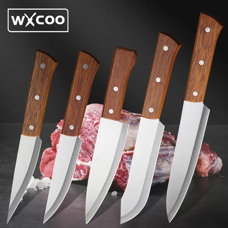 

Meat Boning Knife Stainless Steel Kitchen Butcher Slicing Chef Slaughter Vegetable Beef Sheep Cutting Knife for Outdoor Fishing