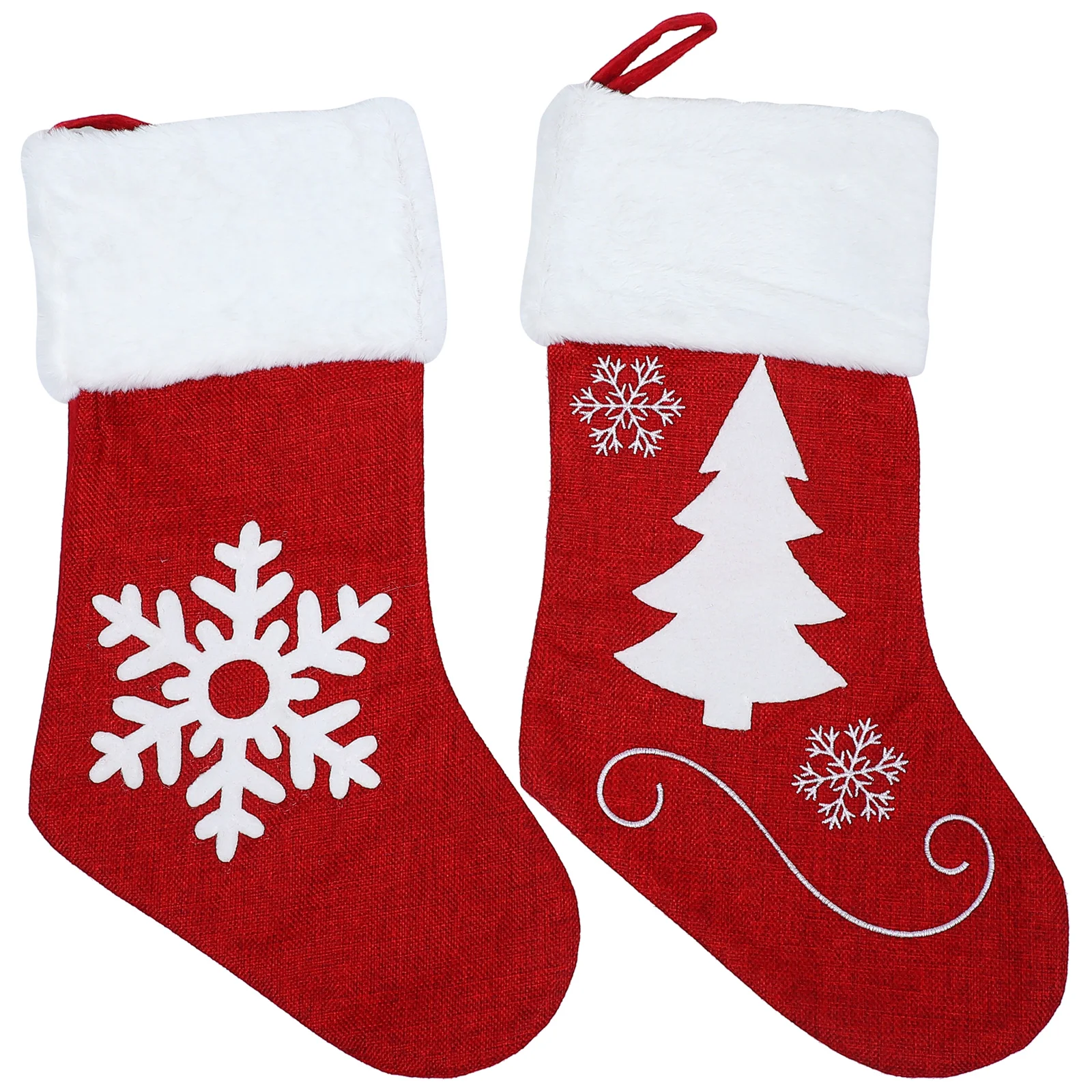 2pcs Adorable Large Christmas Stockings Snowflake Stockings for Stair Handrail Fireplace 
2pcs Adorable Large Christmas Stockings Snowflake Stockings for Stair Handrail Fireplace
