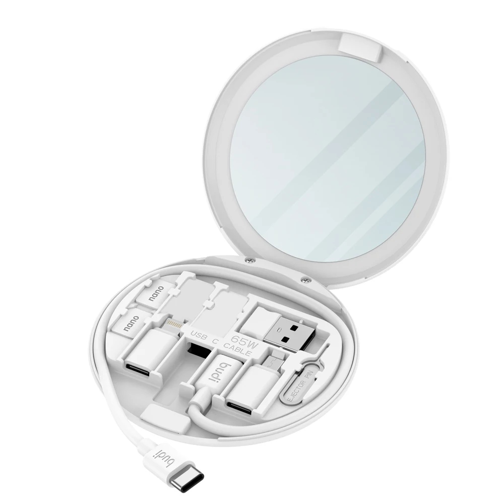 Micro Usb Type-c Extended Transfer Multi-function 11 In 1 Storage Box With Mirror Portable Usb Adapter Phone Accessories
Micro Usb Type-c Extended Transfer Multi-function 11 In 1 Storage Box With Mirror Portable Usb Adapter Phone Accessories