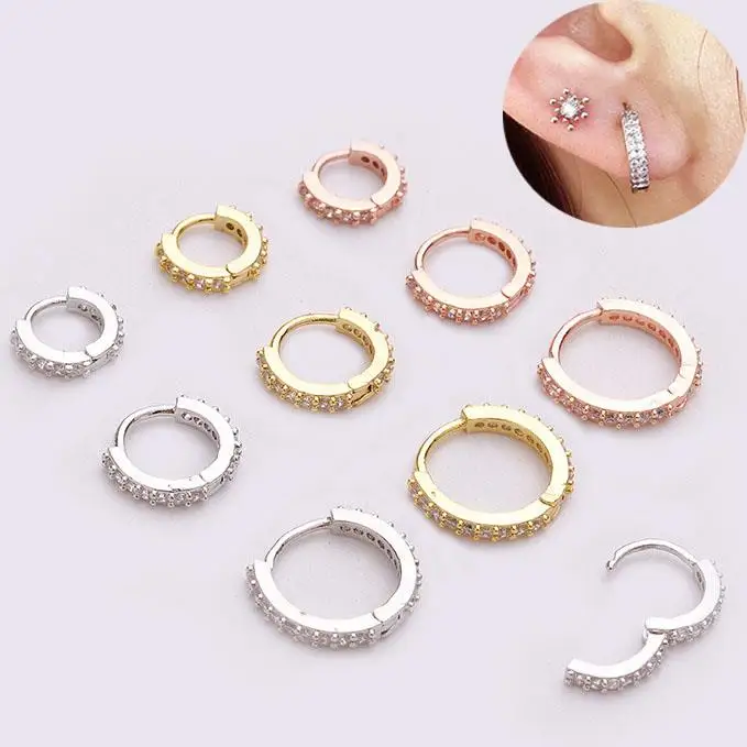 Titanium Piercing Hinged Segment Hoops CZ Stone Nose Rings Clicker Ear Cartilage Tragus Helix Earrings Piercing Body Jewelry
Titanium Piercing Hinged Segment Hoops CZ Stone Nose Rings Clicker Ear Cartilage Tragus Helix Earrings Piercing Body Jewelry