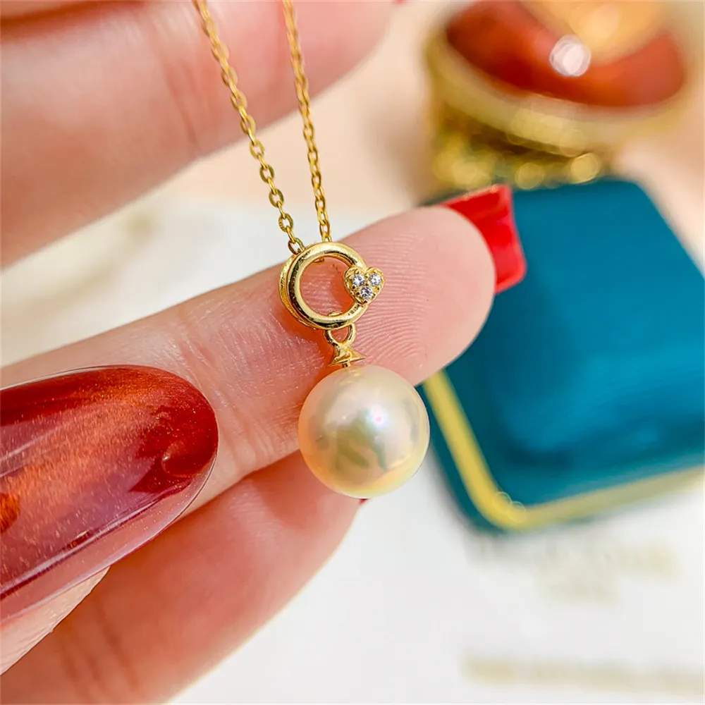 DIY Pearl Accessories S925 Sterling Silver Pendant Empty Holder Fashion Jade Necklace Pendant with 8-11mm Round Barb Beads
DIY Pearl Accessories S925 Sterling Silver Pendant Empty Holder Fashion Jade Necklace Pendant with 8-11mm Round Barb Beads