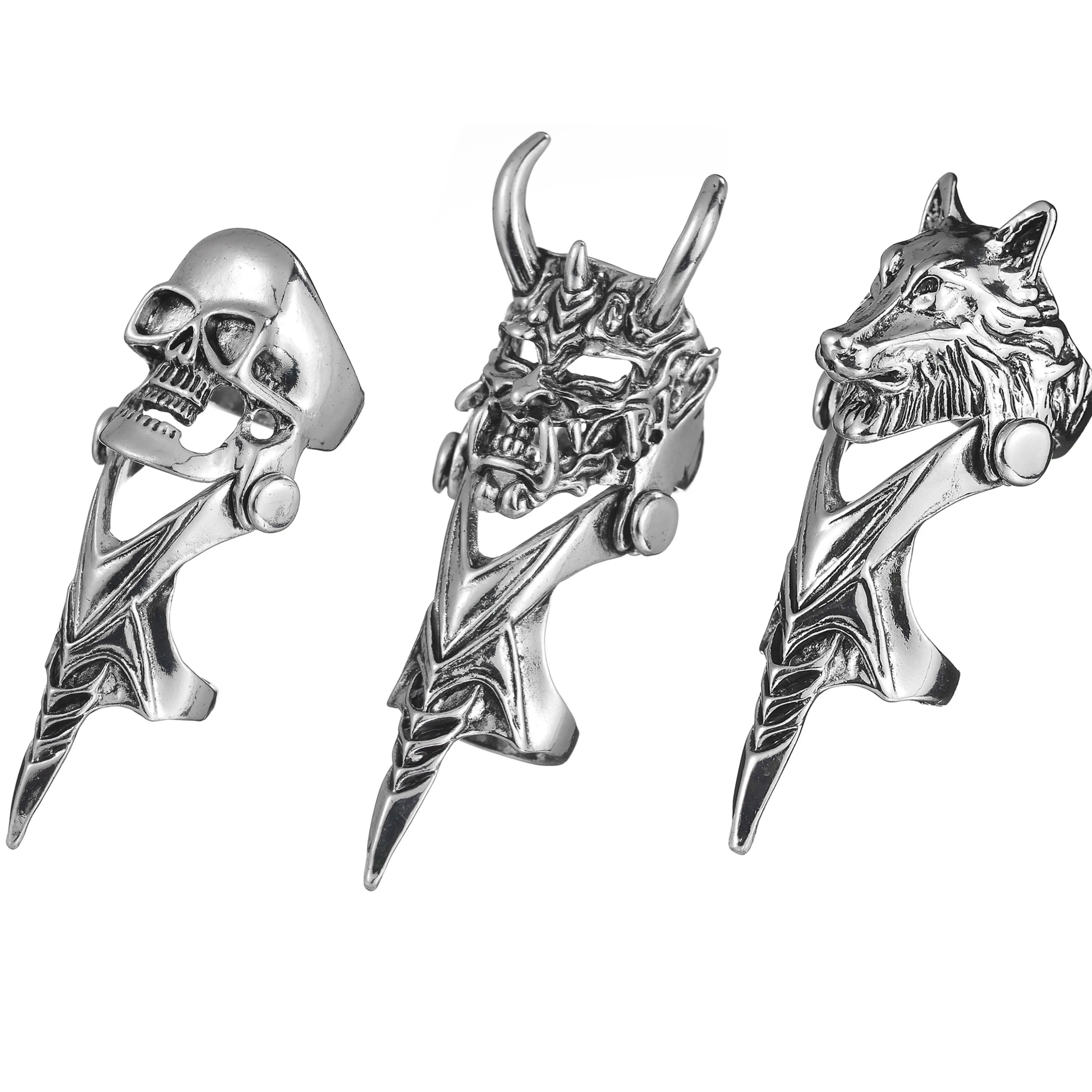 MeMolissa 2023 Punk Joint Rings Vintage Cool Dragon/Skull/Eagle Gothic Scroll Armor Knuckle Metal Full Finger Rings High Quality
MeMolissa 2023 Punk Joint Rings Vintage Cool Dragon/Skull/Eagle Gothic Scroll Armor Knuckle Metal Full Finger Rings High Quality