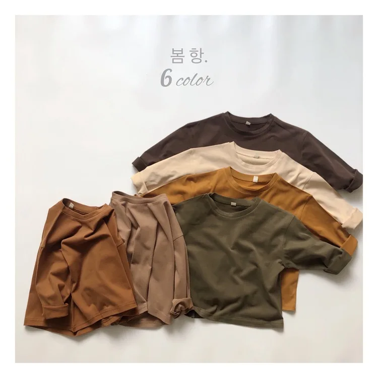 2022 Autemn Winter New Children Full Cotton Long Sleeves T-shirt Boy Baby Solid Loose Bottoming Shirt Girl Infant Casual Tops
2022 Autemn Winter New Children Full Cotton Long Sleeves T-shirt Boy Baby Solid Loose Bottoming Shirt Girl Infant Casual Tops