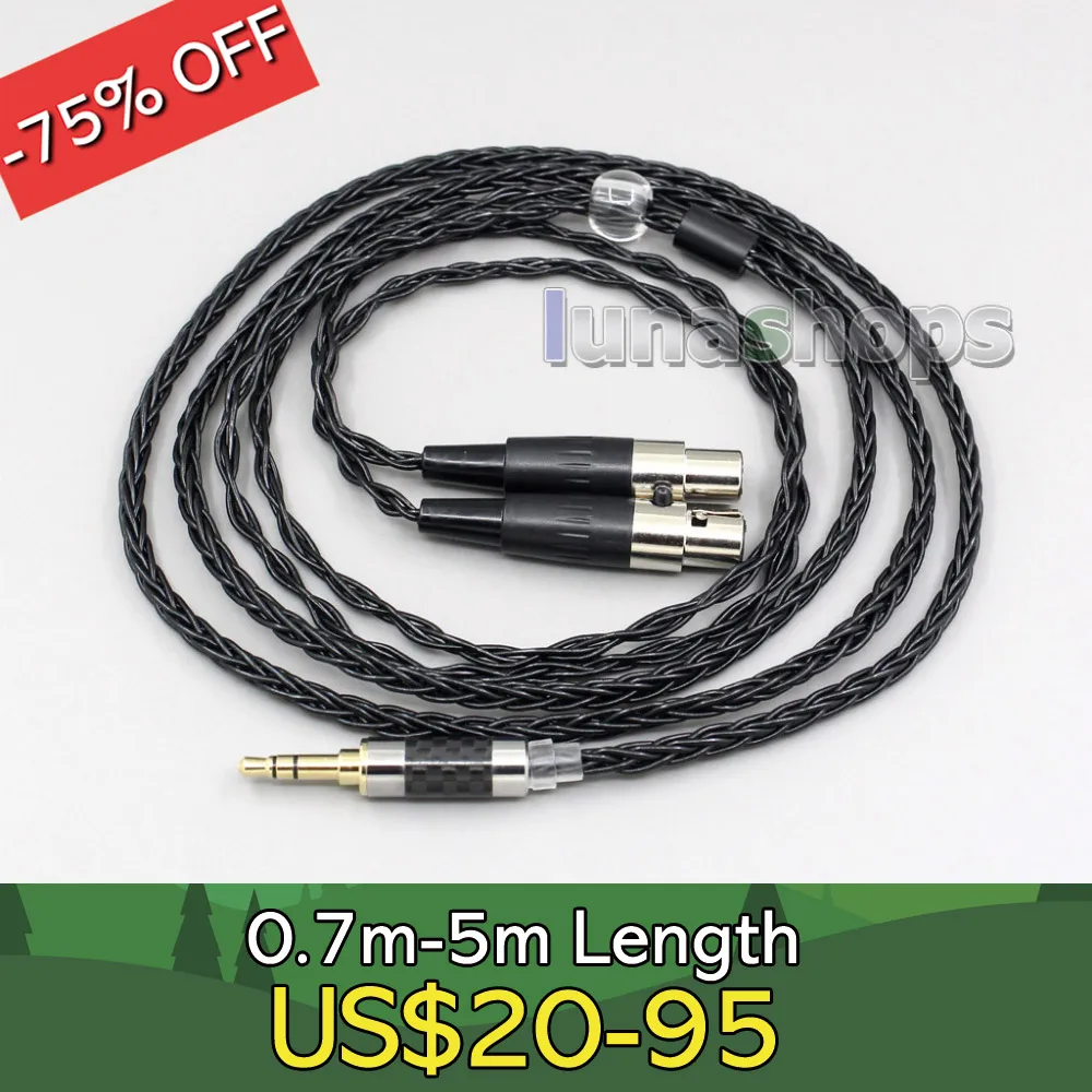 

2.5mm 3.5mm XLR Balanced 8 Core OCC Silver Mixed Headphone Cable For Audeze LCD3 LCD-3 LCD-2 LCD-X LCD-XC 4z MX4 GX LN006444