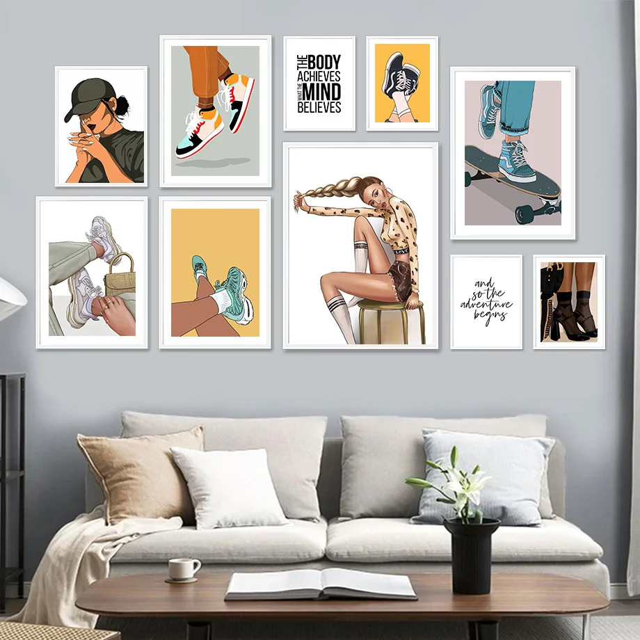 Fashion Girl High Heels Shoes Package Wall Art Canvas Painting Nordic Posters And Prints Wall Picture For Living Room Shop Decor
Fashion Girl High Heels Shoes Package Wall Art Canvas Painting Nordic Posters And Prints Wall Picture For Living Room Shop Decor