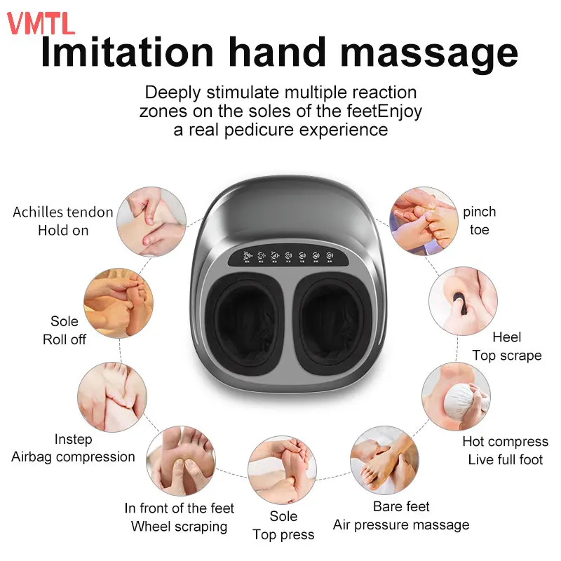 

Electric Foot Massager Heating Therapy Shiatsu Deep Kneading Roller Air Bag Massage Machine Relief Chronic Pain Muscle Tension