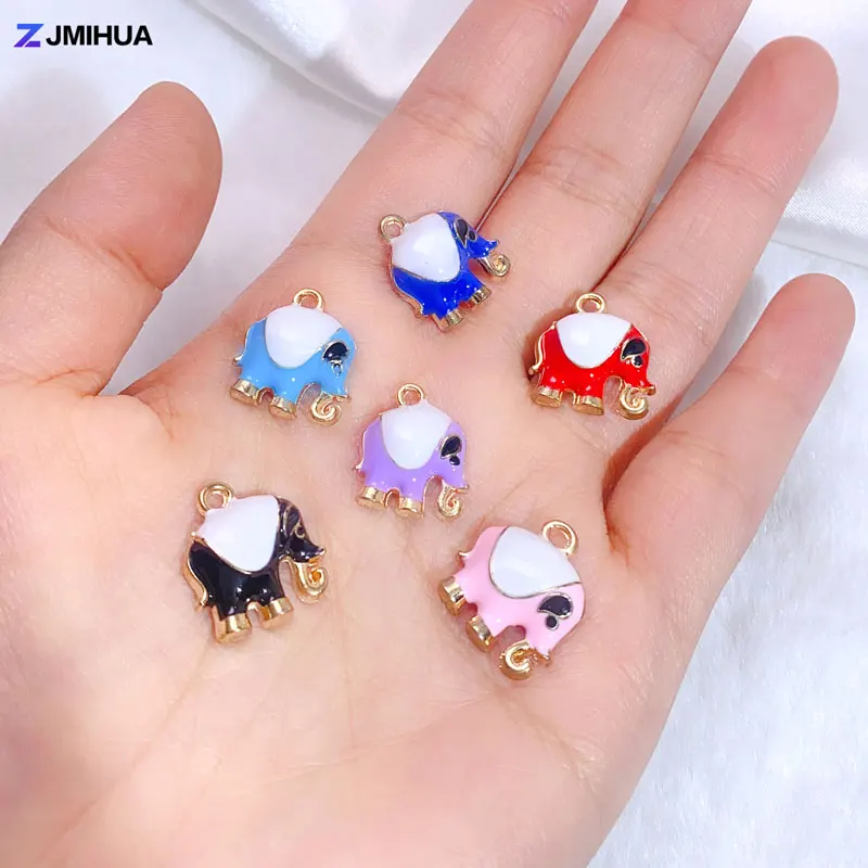 

15pcs Colorful Elephant Pendant Enamel Charms For Jewelry Making Supplies DIY Pendants Bracelets Earrings Crafts Accessories