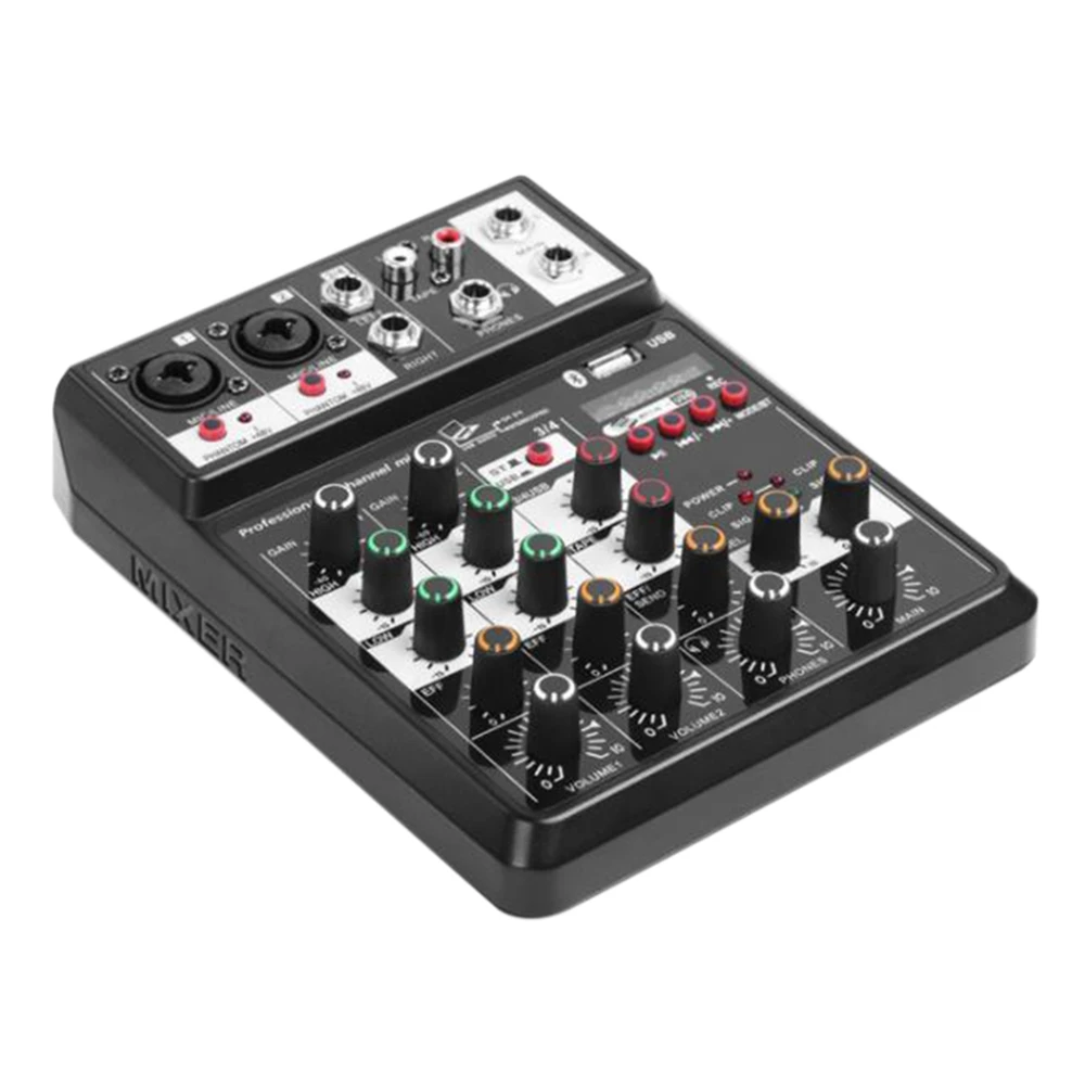 Sound Card Audio Mixer Sound Board Console Desk System Interface 4 Channel USB Bluetooth DSP Chip (US Plug)
Sound Card Audio Mixer Sound Board Console Desk System Interface 4 Channel USB Bluetooth DSP Chip (US Plug)