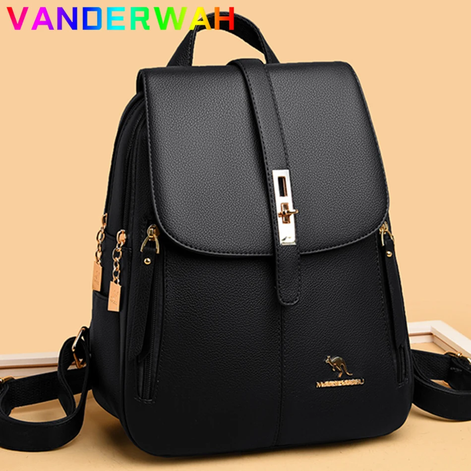5 Colors Women Soft Leather Backpacks Vintage Female Shoulder Bags Sac A Dos Casual Travel Ladies Bagpack Mochilas School Bags
5 Colors Women Soft Leather Backpacks Vintage Female Shoulder Bags Sac A Dos Casual Travel Ladies Bagpack Mochilas School Bags