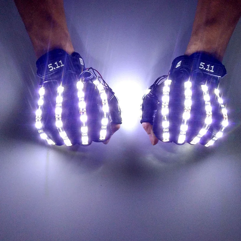 LED gloves stage props nightclub singers explosive flashing LED luminous gloves half finger luminous gloves
LED gloves stage props nightclub singers explosive flashing LED luminous gloves half finger luminous gloves