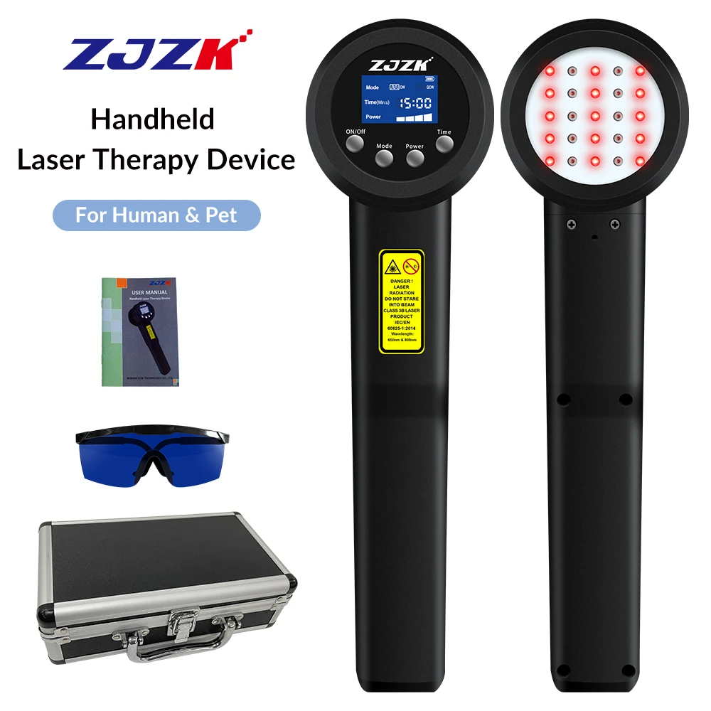 

ZJZK 5 Вт 650 нм 808 нм мощное портативное лазерное оборудование для физиотерапии медицинское устройство для облегчения боли