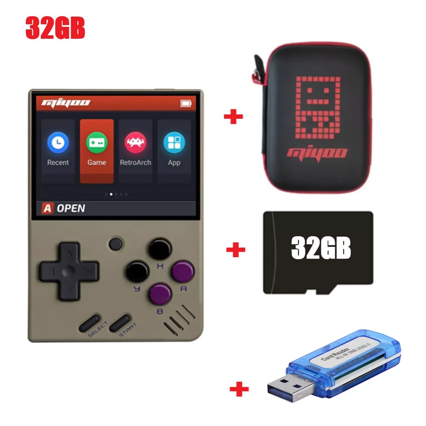 

Miyoo Mini Handheld Game Console Nostalgic FC Retro Source Handheld GBA Arcade PS IPS 32G/64G/128G pocket Gaming Console