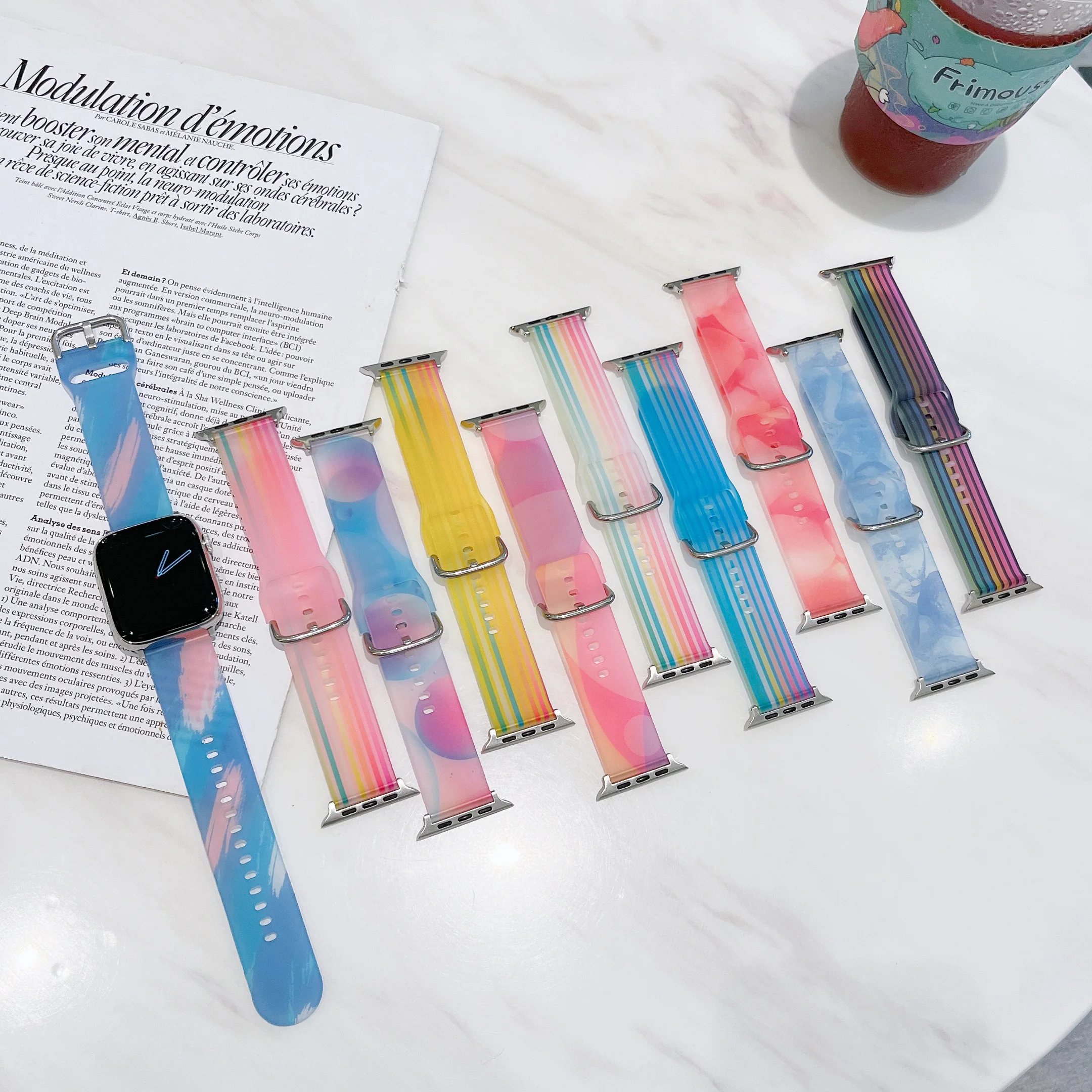 Gradient Strap For Apple Watch band 45mm 40mm 44mm 41mm 38mm 42mm Smart Watch Watchband Correa for iWatch 7 3 4 5 6 se Bracelet
Gradient Strap For Apple Watch band 45mm 40mm 44mm 41mm 38mm 42mm Smart Watch Watchband Correa for iWatch 7 3 4 5 6 se Bracelet