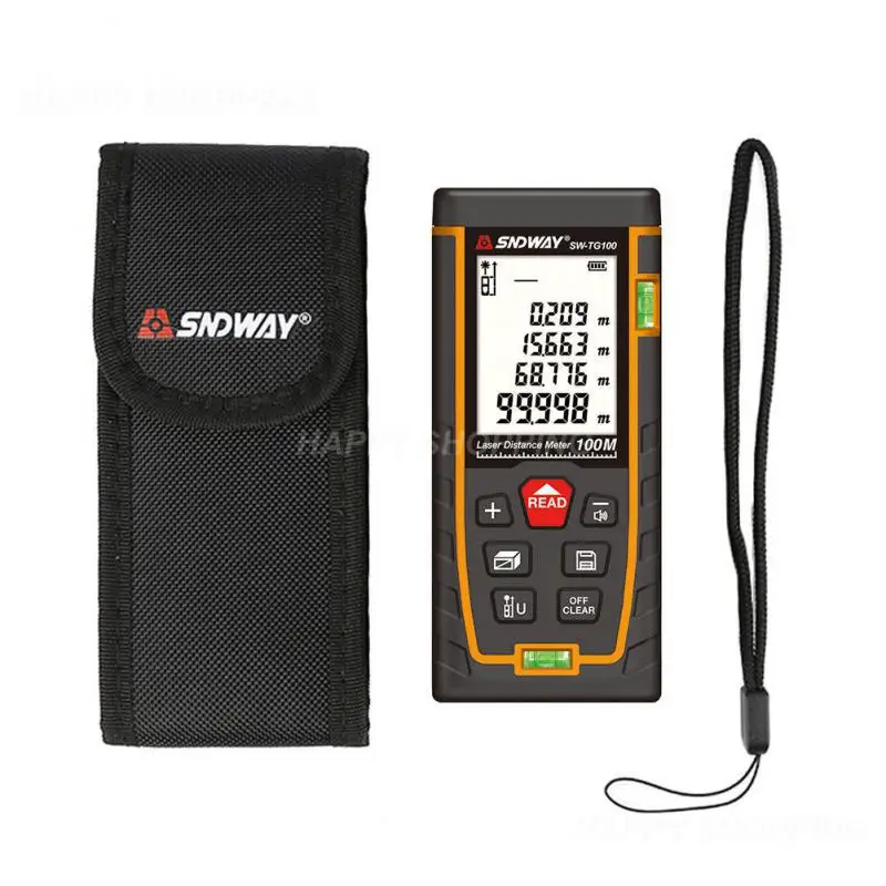 SNDWAY Laser Distance Meter SW-TG100 Laser Range Finder Rangefinder Metro Trena Laser Tape Measure Ruler Roulette Tool
SNDWAY Laser Distance Meter SW-TG100 Laser Range Finder Rangefinder Metro Trena Laser Tape Measure Ruler Roulette Tool