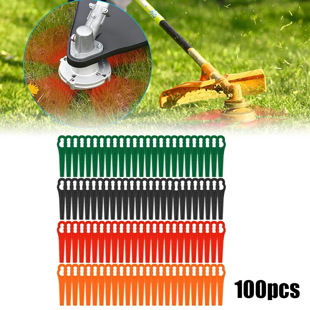 

100pcs Lawn Mower Cutter Blades Garden Grass Trimmer Replacement Plastic Blades For Einhell BG-CT 18 Li RG-CT 18/1 Li GE-CT 18Li