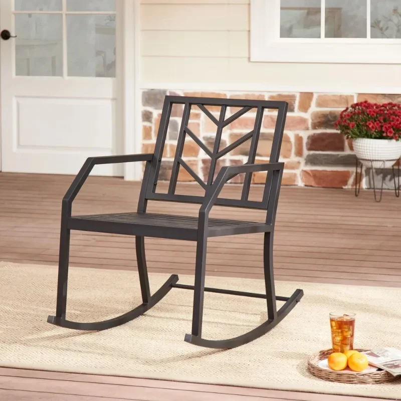 Mainstays Evry Bell Outdoor Metal Rocking Chair, Black Finish
Mainstays Evry Bell Outdoor Metal Rocking Chair, Black Finish