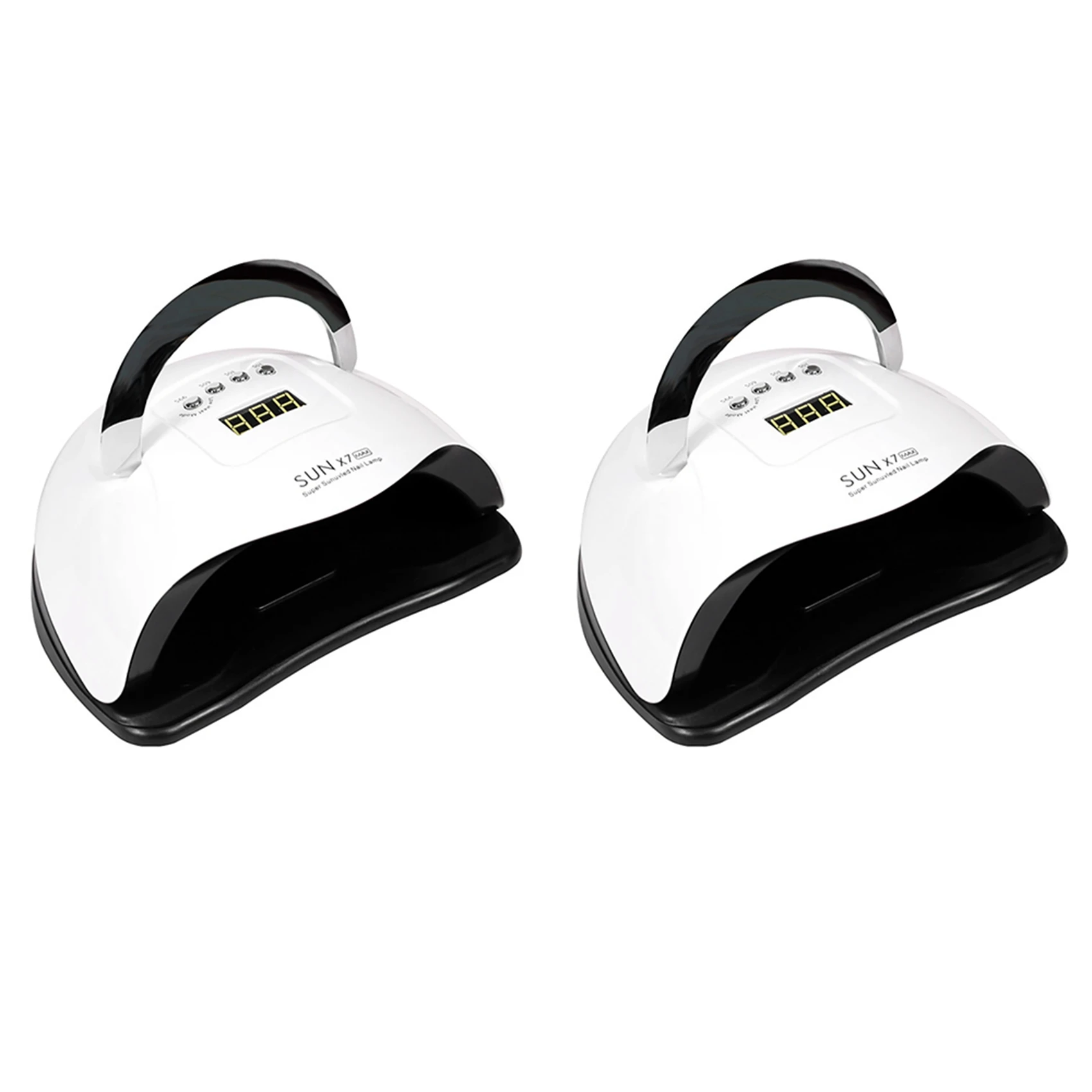 2X 180W Nail Lamp SUN X7 MAX 57LED UV Lamp Phototherapy Nail Polish Dryer Lamp EU Plug 
2X 180W Nail Lamp SUN X7 MAX 57LED UV Lamp Phototherapy Nail Polish Dryer Lamp EU Plug