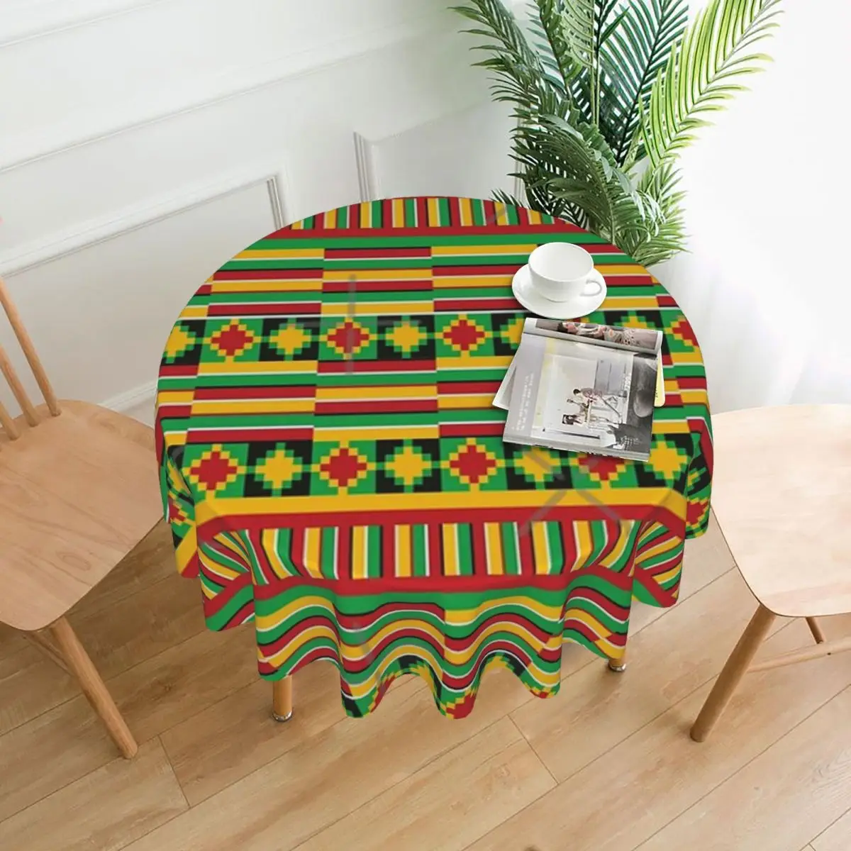 Kente Pattern Tablecloth 60in Round 152cm Waterproof Protecting Table Indoor/Outdoor
Kente Pattern Tablecloth 60in Round 152cm Waterproof Protecting Table Indoor/Outdoor