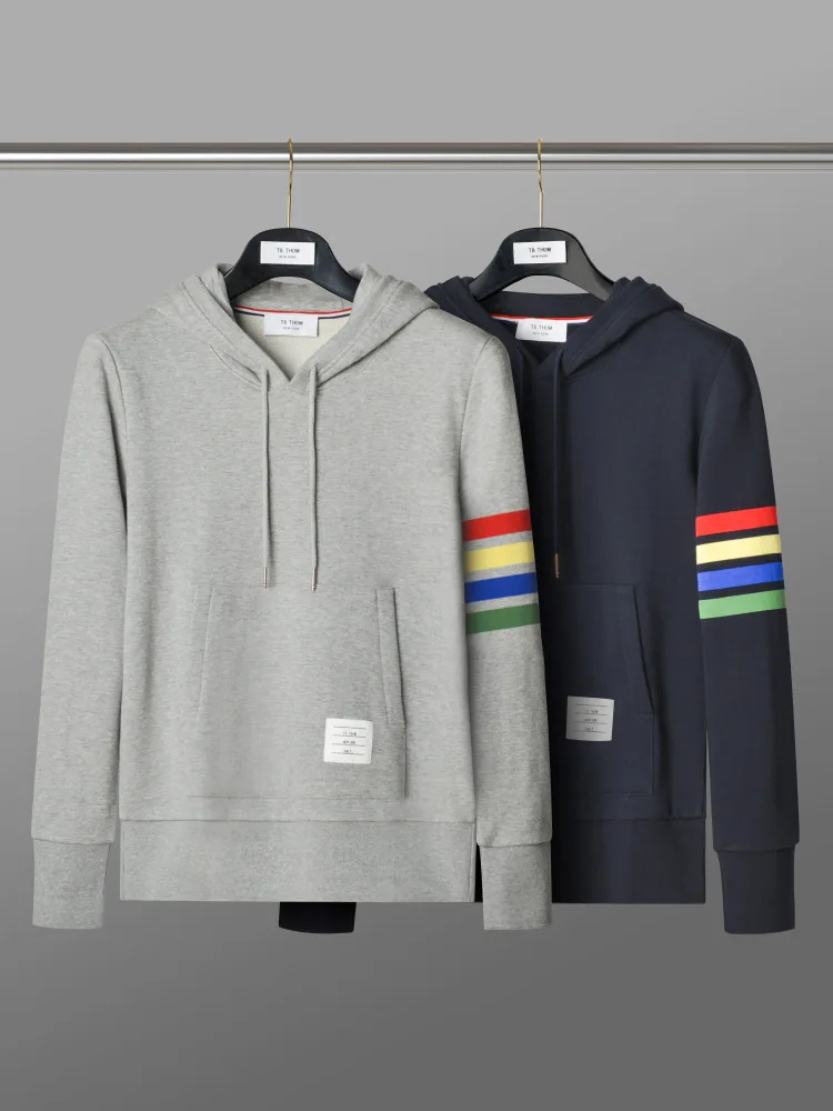 Rainbow Four Bars TB FROM Fashion New Cotton Pullover Hooded Sweatshirt Men and Women's Kangaroo Hoodie
Rainbow Four Bars TB FROM Fashion New Cotton Pullover Hooded Sweatshirt Men and Women's Kangaroo Hoodie