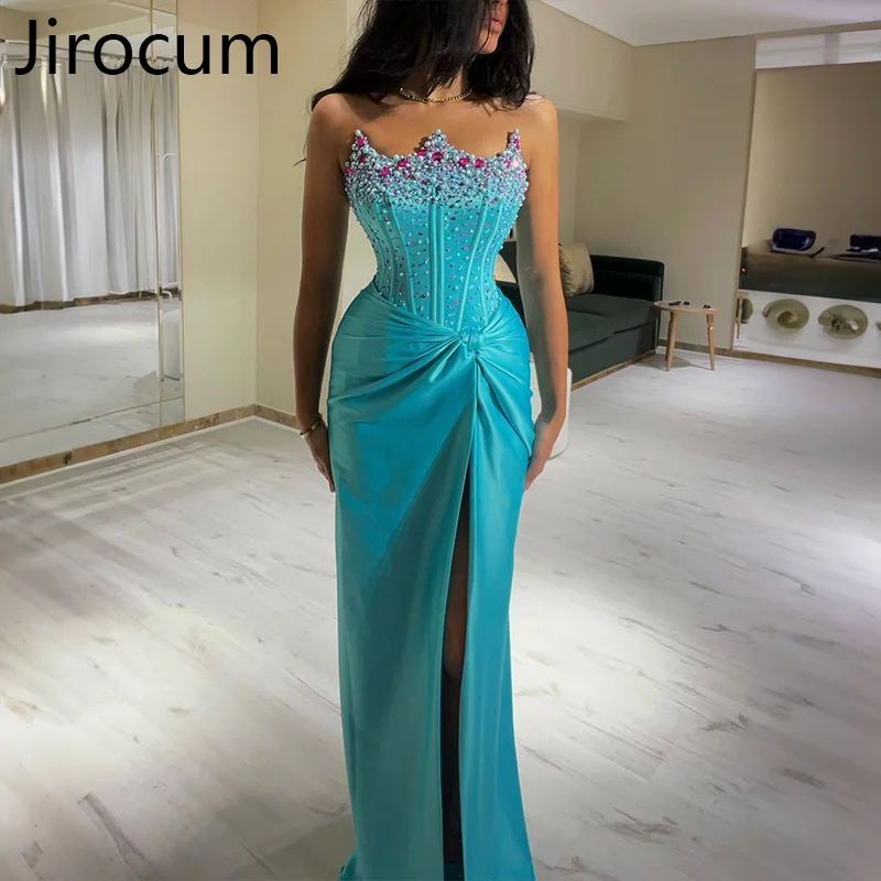 Jirocum Colorful Beaded Evening Gown Mermaid Sleeveless Party Prom Dress Front Slit Long 2024 New Formal Occasion Dresses
Jirocum Colorful Beaded Evening Gown Mermaid Sleeveless Party Prom Dress Front Slit Long 2024 New Formal Occasion Dresses
