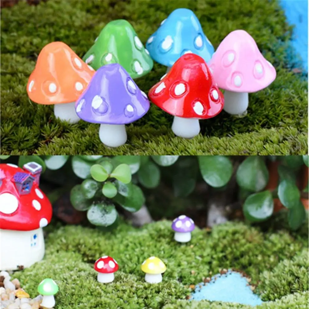 10Pcs Artificial Mini Mushroom Miniatures Fairy Garden Moss Terrarium Resin Crafts Decorations Stakes Craft
10Pcs Artificial Mini Mushroom Miniatures Fairy Garden Moss Terrarium Resin Crafts Decorations Stakes Craft