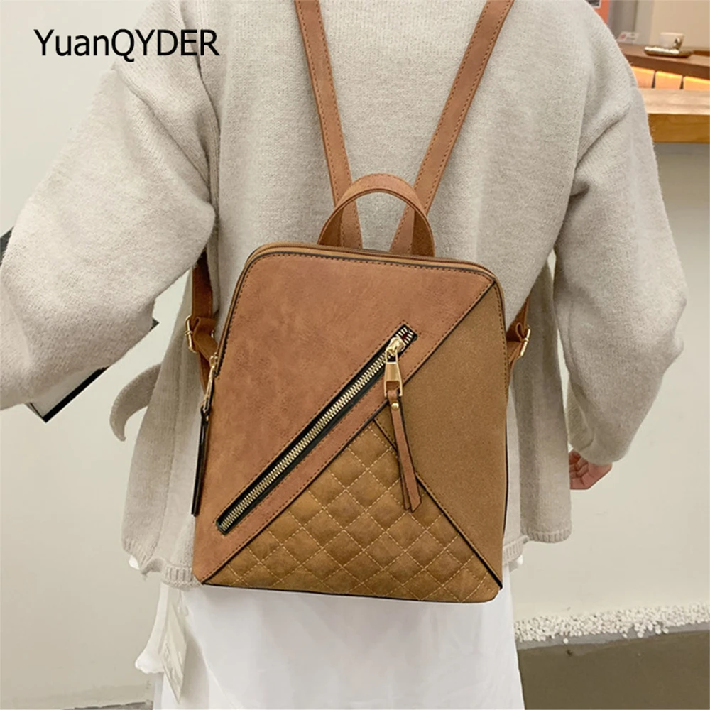 Solid Color Designer High Quality Leather Ladies Backpack 2022 New Solid Color Plaid Women Anti Theft Backpack Student Schoolbag
Solid Color Designer High Quality Leather Ladies Backpack 2022 New Solid Color Plaid Women Anti Theft Backpack Student Schoolbag