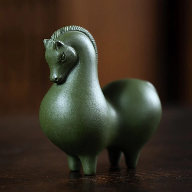 Purple Clay tea pets horse ornaments creative tea ceremony green clay zodiac Tang horse teas table accessories Teaware figurine
Purple Clay tea pets horse ornaments creative tea ceremony green clay zodiac Tang horse teas table accessories Teaware figurine