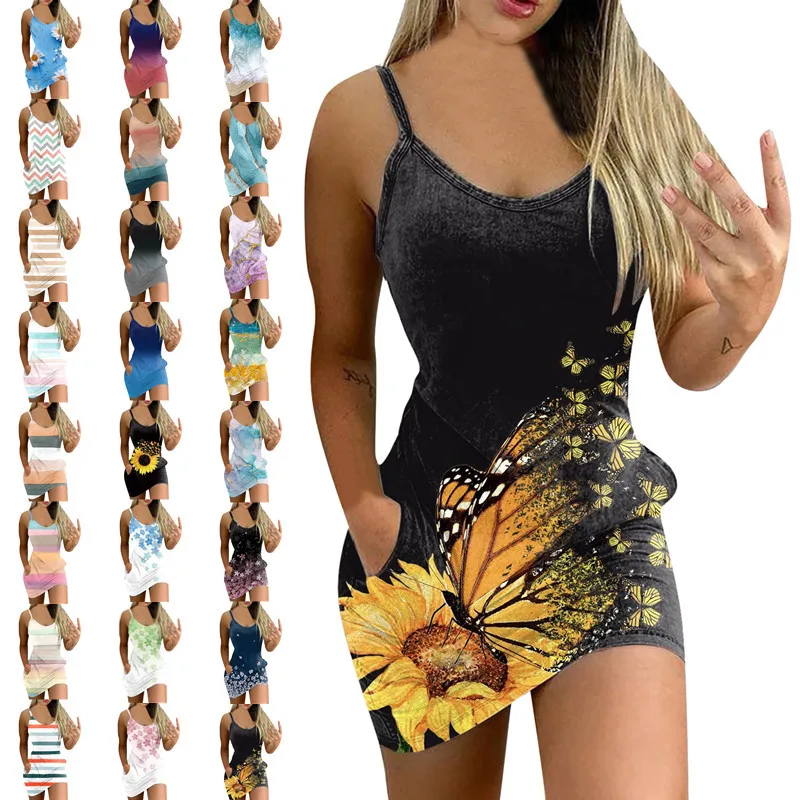 Женское летнее облегающее мини-платье на бретельках, с цветочным принтом в полоску, с карманами, на бретельках, сексуальное женское Короткое платье-слинг, повседневные платья
Женское летнее облегающее мини-платье на бретельках, с цветочным принтом в полоску, с карманами, на бретельках, сексуальное женское Короткое платье-слинг, повседневные платья