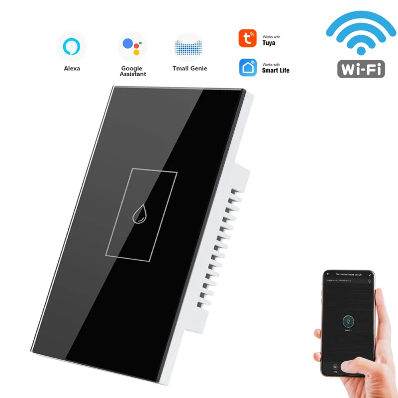 

Таймерный сенсорный выключатель, wi-fi переключатель 4400 Вт, дистанционное управление через приложение для ПК, умные переключатели, переключатель для членов семьи для совместного использования, переключатель водонагревателя, США