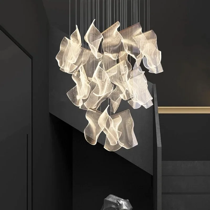 Duplex Building Chandelier Post-Modern Simple and Light Luxury Lamp in the Living Room Creative Nordic Lamps Stairs Restaurant
Duplex Building Chandelier Post-Modern Simple and Light Luxury Lamp in the Living Room Creative Nordic Lamps Stairs Restaurant
