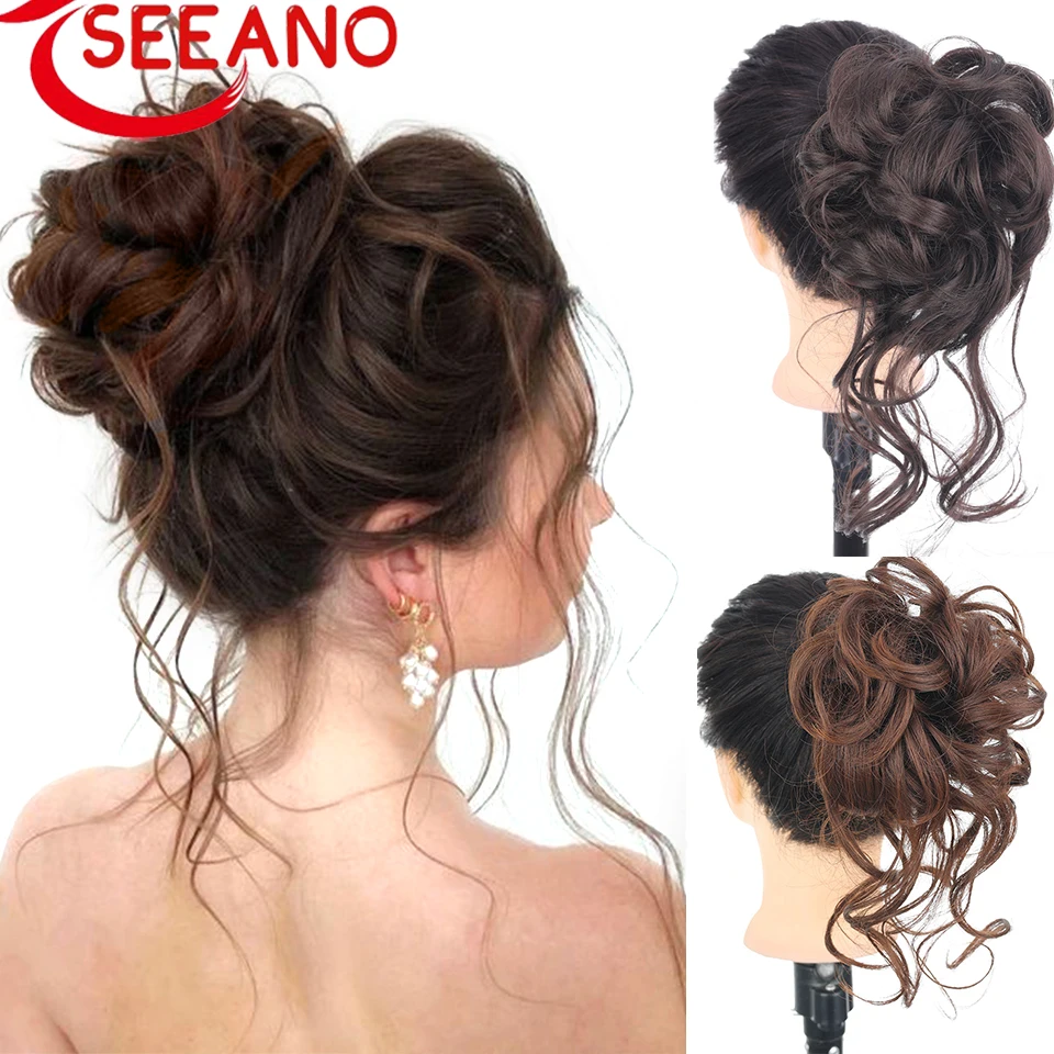 SEEANO Synthetic Chignon Messy Hair Bun Hair Scrunchies Extension Curly Wavy Messy Synthetic Chignon for Women Updo Hairpiece
SEEANO Synthetic Chignon Messy Hair Bun Hair Scrunchies Extension Curly Wavy Messy Synthetic Chignon for Women Updo Hairpiece