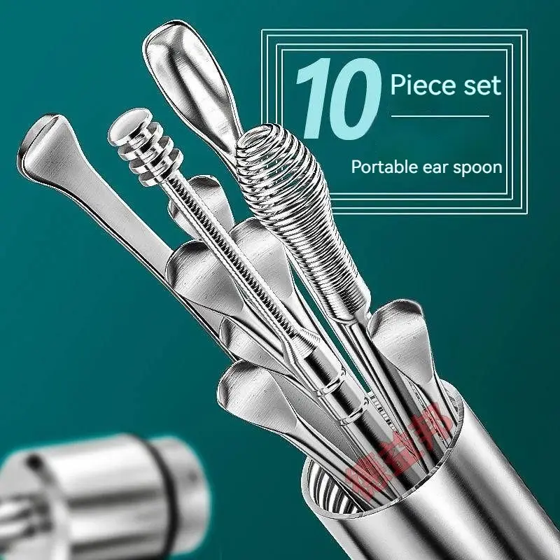 10pcs Ear Wax Remover Ear Cleaning Kit Ear Pick Earpick Ear Cleaner Spoon Care Ear Clean Tool for Baby Adults Ear Care Set
10pcs Ear Wax Remover Ear Cleaning Kit Ear Pick Earpick Ear Cleaner Spoon Care Ear Clean Tool for Baby Adults Ear Care Set