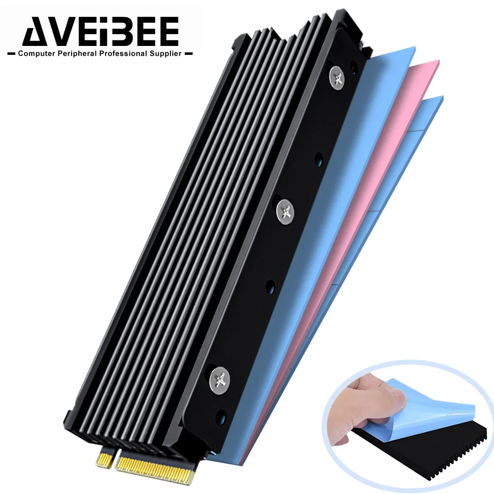 New M.2 2280 SSD Heatsink Support PS5 NVME NGFF 2280 SSD Double-Sided Heat Sink Cooling with Thermal Silicone Pads Cooler
New M.2 2280 SSD Heatsink Support PS5 NVME NGFF 2280 SSD Double-Sided Heat Sink Cooling with Thermal Silicone Pads Cooler