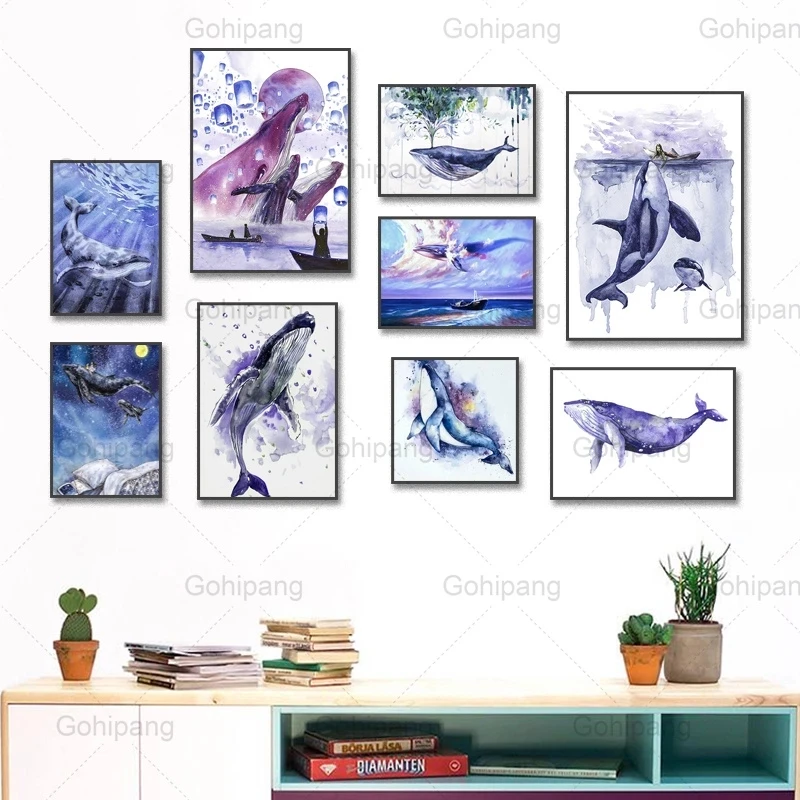 Ocean Scenery Canvas Painting Purple Ocean Overlord Whale Modern Art Canvas Poster Home Wall Painting Living Room Decoration
Ocean Scenery Canvas Painting Purple Ocean Overlord Whale Modern Art Canvas Poster Home Wall Painting Living Room Decoration