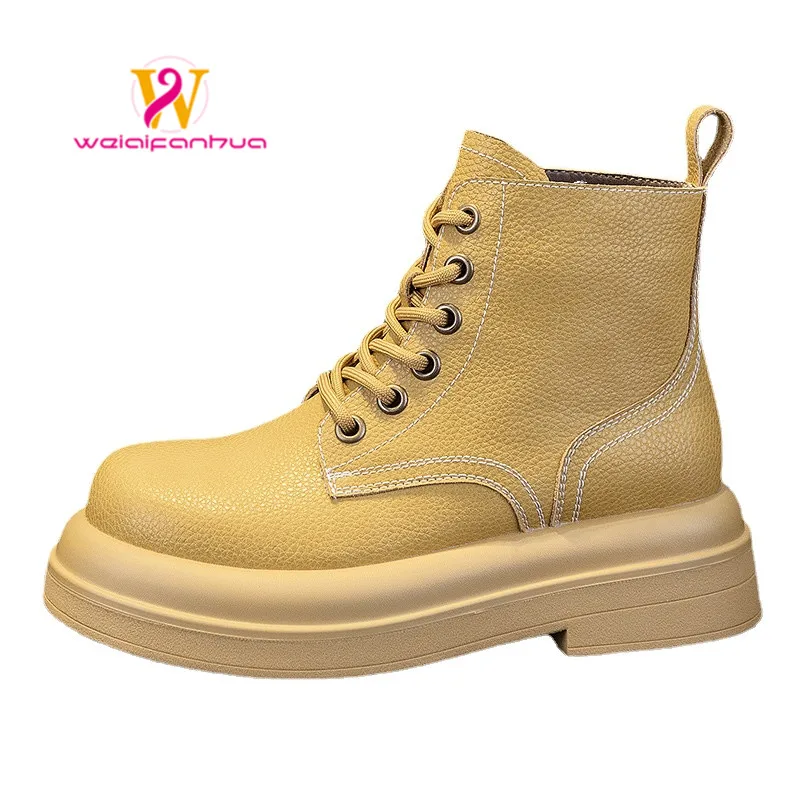Women's Marton Boots2022 Genuine Leather Autumn Lace-up Motorcycle Boots Ladies British Style Women's Ankle Boots cowboy boots
Women's Marton Boots2022 Genuine Leather Autumn Lace-up Motorcycle Boots Ladies British Style Women's Ankle Boots cowboy boots