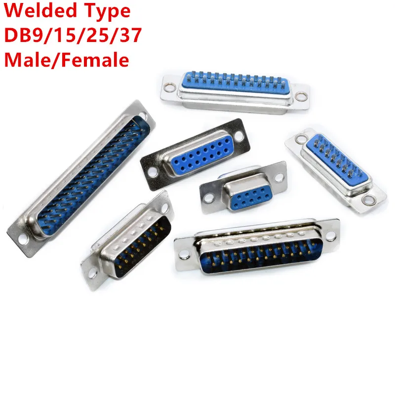 5Pcs DB9 DB15 DB25 DB37 Hole/Pin Female/Male Blue Welded Type Connector RS232 Serial Port Socket DB D-SUB Adapter 9/15/25/37P
5Pcs DB9 DB15 DB25 DB37 Hole/Pin Female/Male Blue Welded Type Connector RS232 Serial Port Socket DB D-SUB Adapter 9/15/25/37P