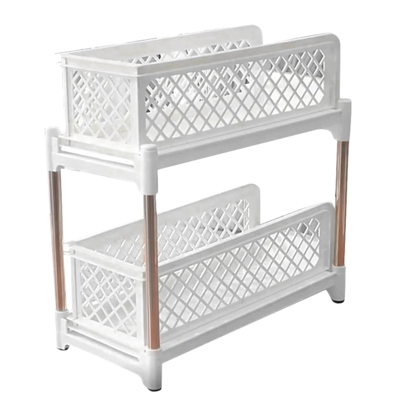 

Pull Out Spice Rack Large Drawer Sliding 2 Tier Basket Bathroom Shelves Kitchen Portable Spice Organizer For Cabinet