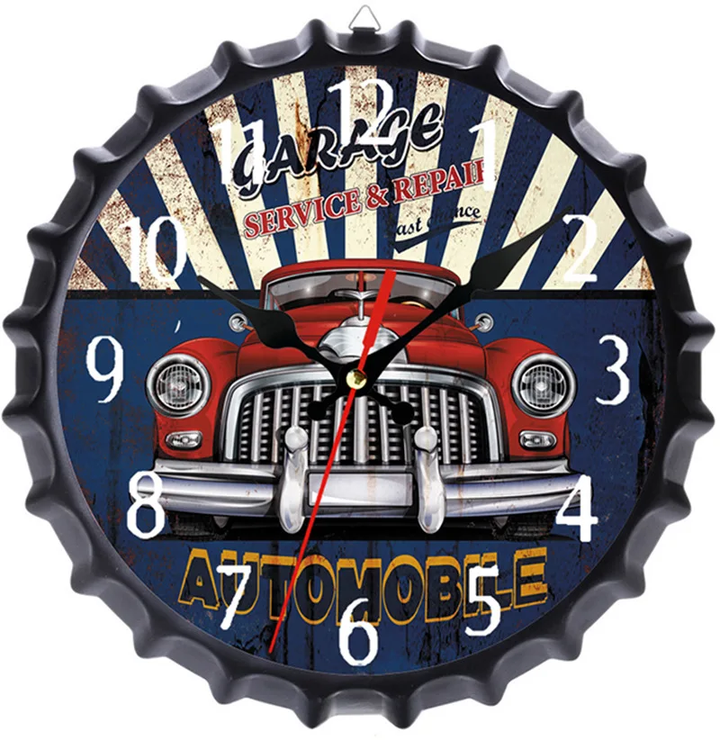 Beer Lid Wall Clock Metal Iron European Creative Retro Wall Clock Home Decor Mute Clock House Decoration Living Room Decoration
Beer Lid Wall Clock Metal Iron European Creative Retro Wall Clock Home Decor Mute Clock House Decoration Living Room Decoration