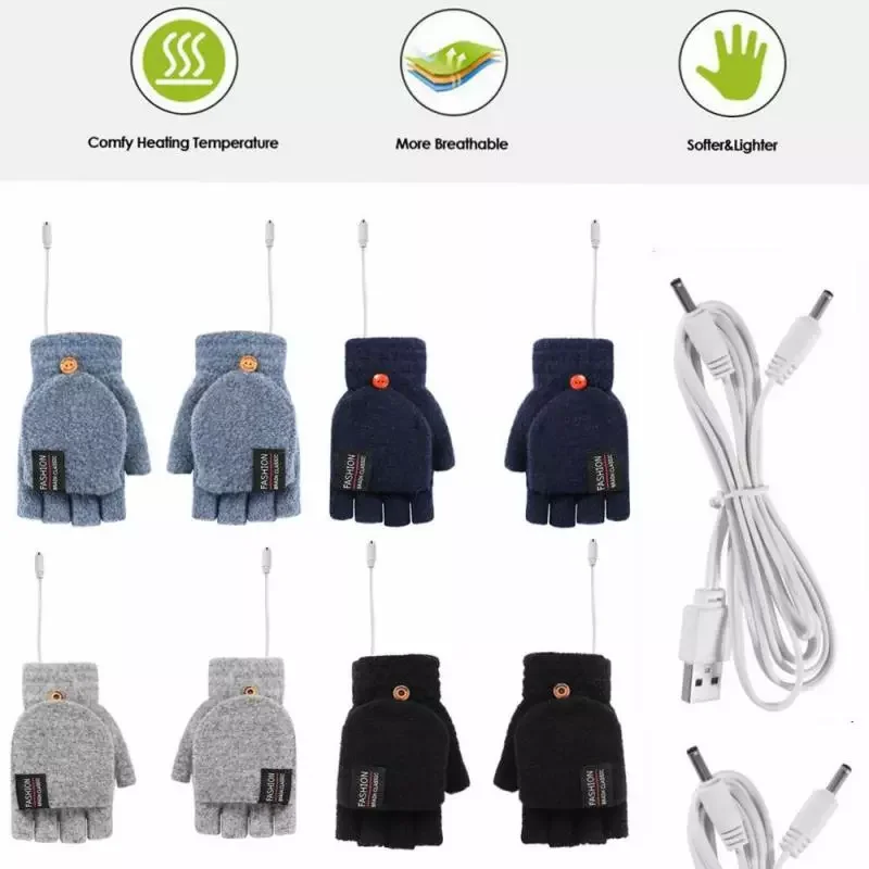 Warm Flip Gloves Fingerless Heated Gloves Knit Fluff Double-sided Heating Cover Gloves For Outdoor Skiing Cycling Fishing
Warm Flip Gloves Fingerless Heated Gloves Knit Fluff Double-sided Heating Cover Gloves For Outdoor Skiing Cycling Fishing