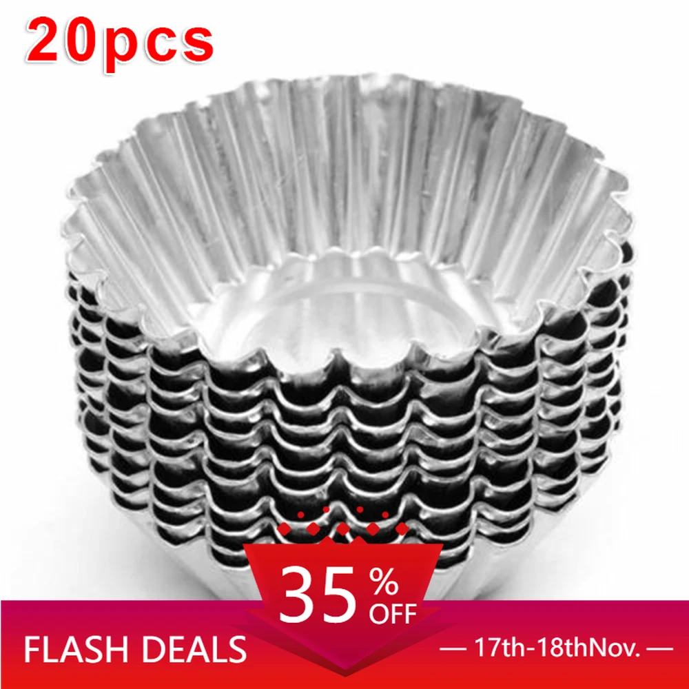 20pcs Nonstick Egg Tart Mold Aluminum Alloy Mould Cake Bakeware Baking Tool For Cake/pies/egg Tarts/cookies Kitchen Accessories
20pcs Nonstick Egg Tart Mold Aluminum Alloy Mould Cake Bakeware Baking Tool For Cake/pies/egg Tarts/cookies Kitchen Accessories