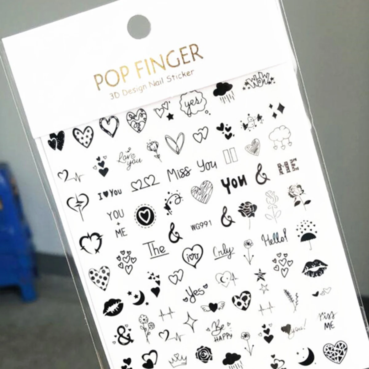 10CPS 3DFinger Sticker Dark Style Personality Text Butterfly black and White Color Nail decoration Decal backed glue nail slider
10CPS 3DFinger Sticker Dark Style Personality Text Butterfly black and White Color Nail decoration Decal backed glue nail slider