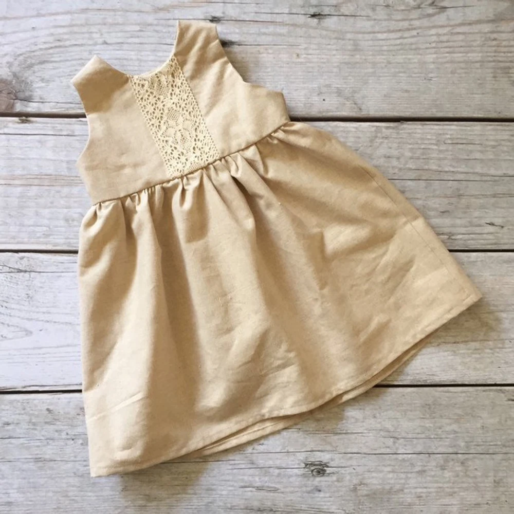 Summer Baby Girls White Sleeveless Dress Cotton Linen Solid Color Pleated Skirt Children's Cute Casual Beige Kids Party Clothes
Summer Baby Girls White Sleeveless Dress Cotton Linen Solid Color Pleated Skirt Children's Cute Casual Beige Kids Party Clothes
